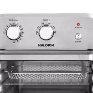 KALORIK 12 qt. Stainless Steel and Black Air Fryer Oven