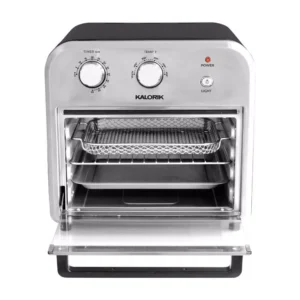 KALORIK 12 qt. Stainless Steel and Black Air Fryer Oven