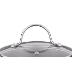 BergHOFF Essentials Comfort 1.7 qt. Round Stainless Steel Casserole Dish with Glass Lid