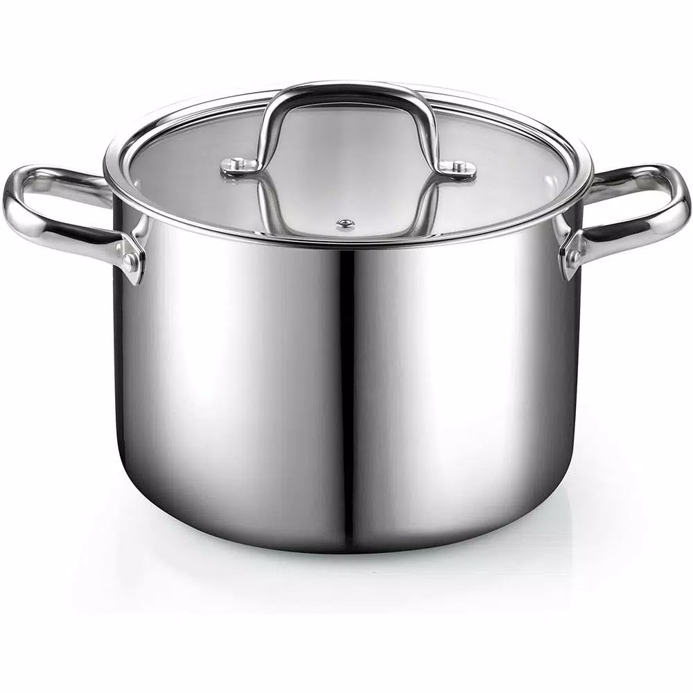Cook N Home 7-Piece Tri-Ply Clad Stainless Steel Cookware Set