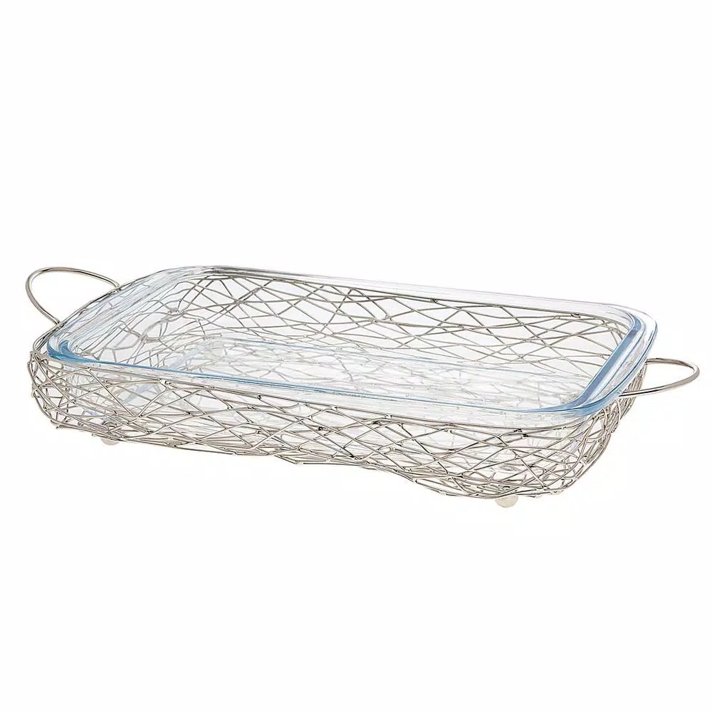 Godinger Nest Rectangular Baker with Glass Insert Liner