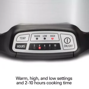 Hamilton Beach 4 Qt. Stainless Steel Slow Cooker with Built in Timer