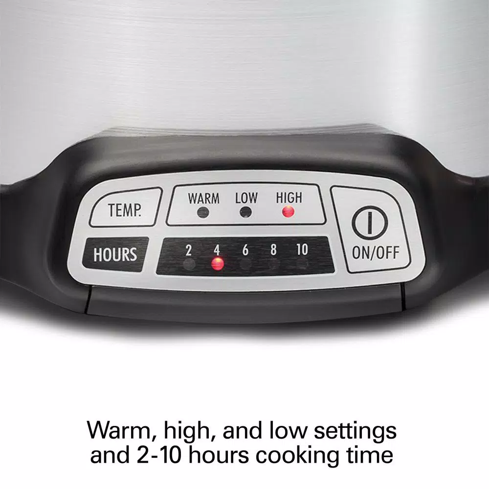 Hamilton Beach 4 Qt. Stainless Steel Slow Cooker with Built in Timer