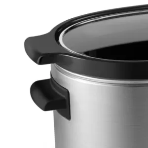 KitchenAid 6 Qt. Stainless Steel Slow Cooker with Glass Lid and Built-In Timer