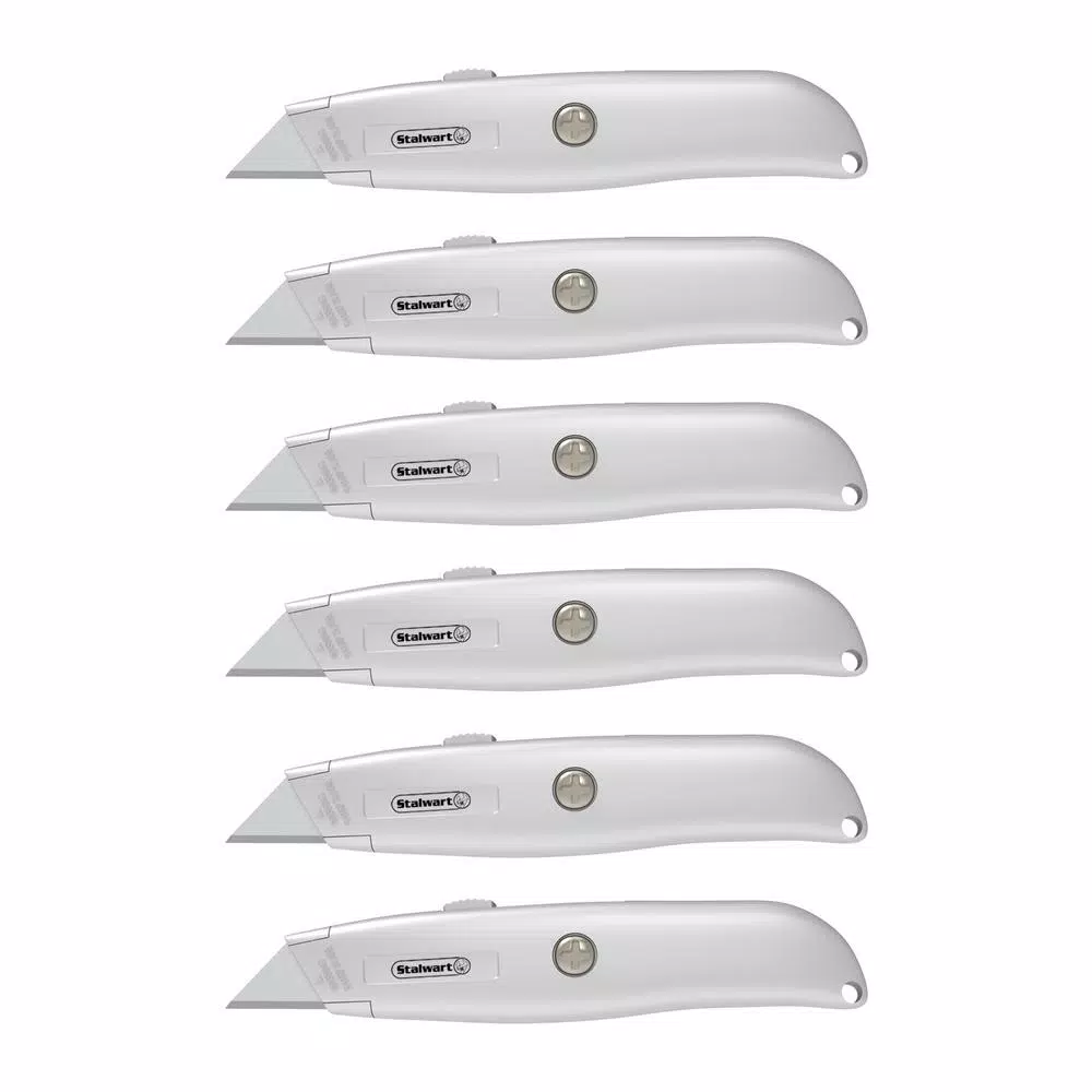 Stalwart Retractable Utility Knife Set (6-Pack)