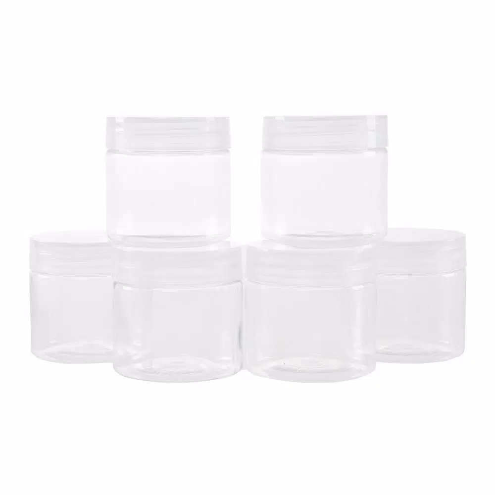 Stalwart 2 oz. Clear Plastic Jar with Foam Liner (6-Pack)