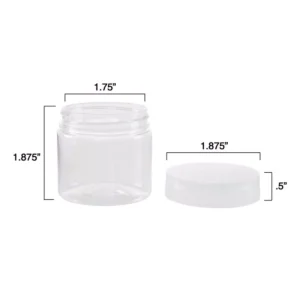 Stalwart 2 oz. Clear Plastic Jar with Foam Liner (6-Pack)