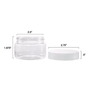 Stalwart 4 oz. Clear Plastic Jar with Foam Liner (6-Pack)