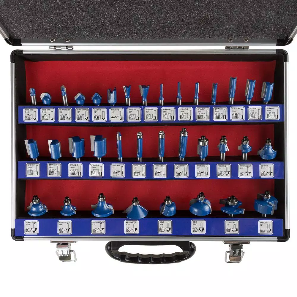 Stalwart Carbide Tipped Router Bit Set (35-Piece)