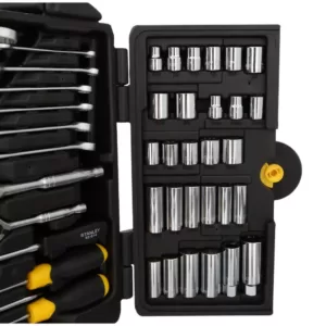 Stanley 1/4 in. & 3/8 in. Drive SAE Mechanics Tool Set (150-Piece)