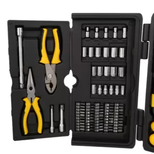 Stanley 1/4 in. & 3/8 in. Drive SAE Mechanics Tool Set (150-Piece)