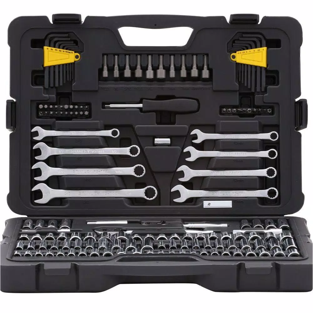 Stanley 1/4 in. & 3/8 in. Drive SAE Mechanics Tool Set (145-Piece)