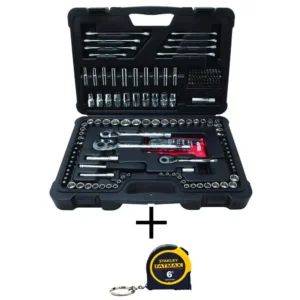 Stanley Mechanics Tool Set (173-Piece) with Bonus FATMAX 6 ft. x 1/2 in. Keychain Pocket Tape Measure