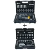 Stanley 1/4 in. & 3/8 in. Drive Full Polish Chrome SAE & Metric Mechanic Tool Set (97-Piece) w/ Bonus Mechanic Tool Set (68pc)