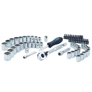 Stanley 1/4 in. & 3/8 in. Drive Full Polish Chrome SAE & Metric Mechanic Tool Set (97-Piece) w/ Bonus Mechanic Tool Set (68pc)