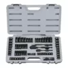 Stanley 1/4 in. & 3/8 in. Drive Black Chrome Laser Etched SAE Mechanics Tool Set (69-Piece)