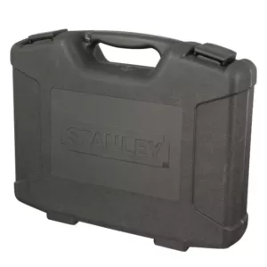 Stanley 1/4 in. & 3/8 in. Drive Black Chrome Laser Etched SAE & Metric Mechanics Tool Set (99-Piece)