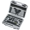 Stanley 1/4 in. & 3/8 in. Drive Black Chrome Laser Etched SAE & Metric Mechanics Tool Set (99-Piece)
