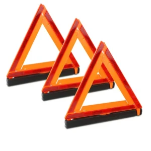 Stark Roadside Folding Safety Triangle Reflector Warning Kit (3-Pack)