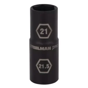 STEELMAN PRO 21 mm x 21.5 mm 1/2 in. Drive 6-Point Thin Wall Impact Flip Socket