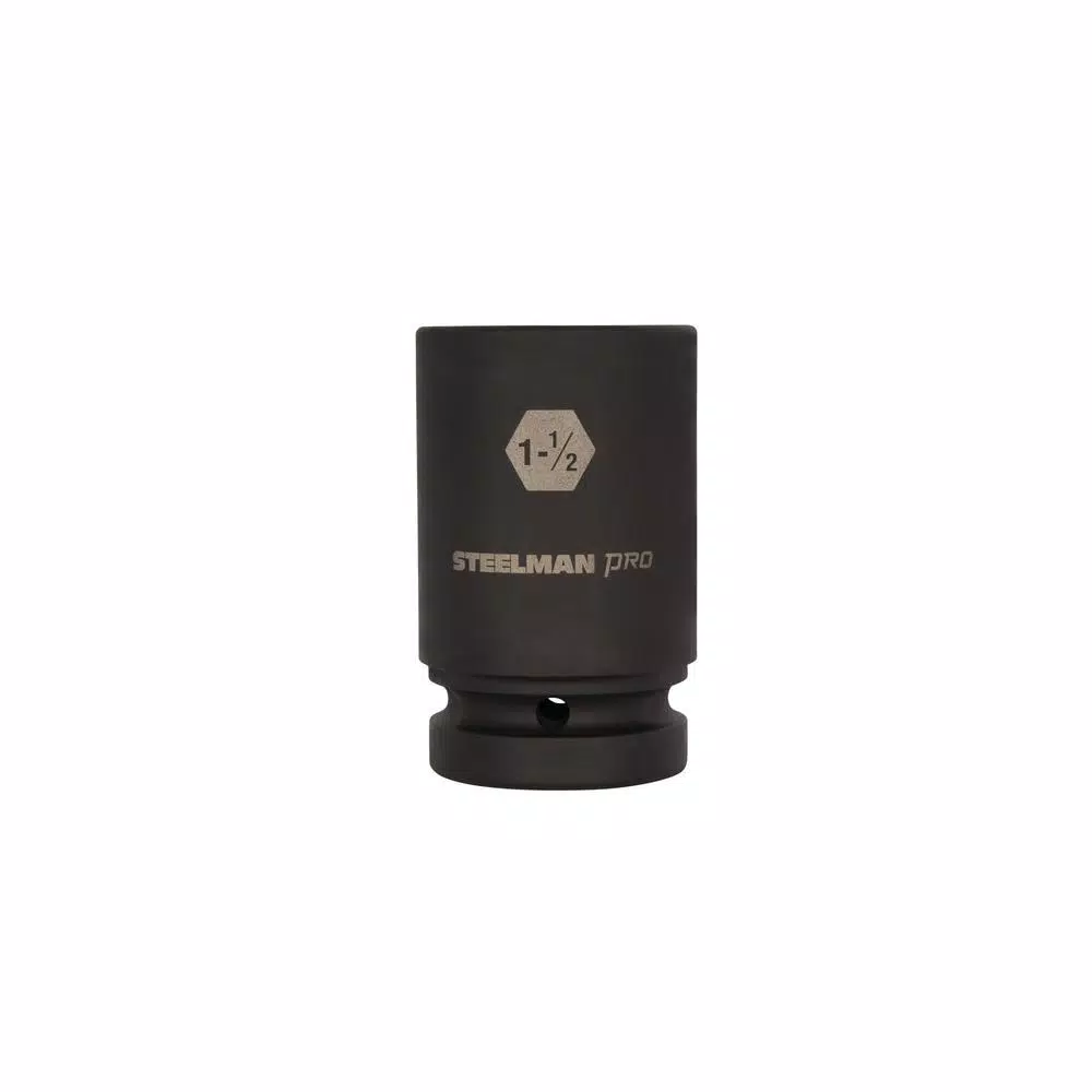 STEELMAN PRO 1 in. x 1-1/2 in. 6 Point Drive Impact Deep Socket