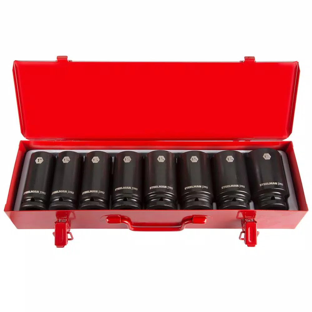 Steelman 3/4 in. Drive 6-Point Deep SAE Impact Socket Set (8-Piece)