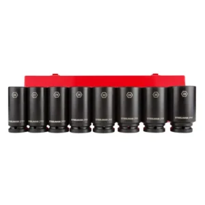 Steelman 3/4 in. Drive 6-Point Metric Deep Socket Impact Set (8-Piece)