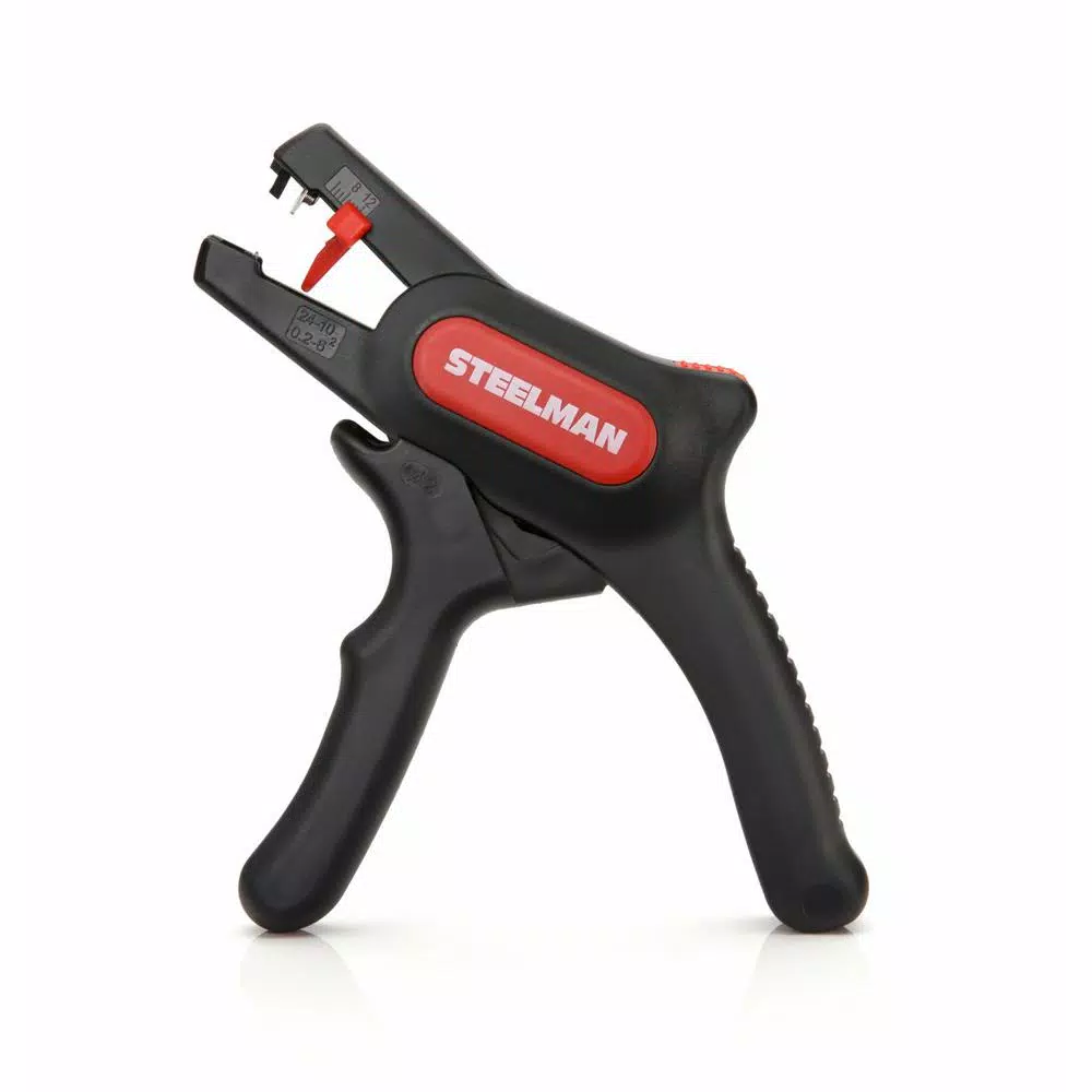 Steelman Self-Adjusting Pistol Grip Wire Stripper and Cutter