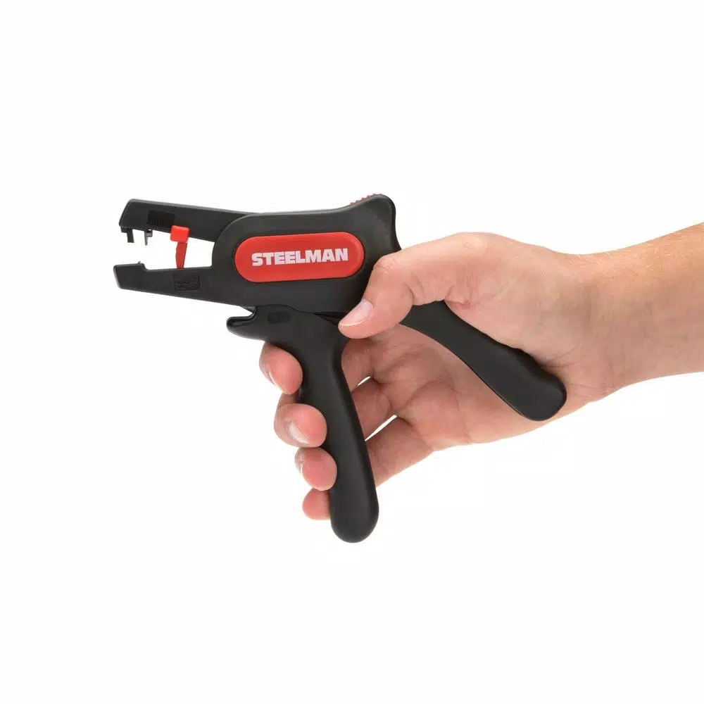 Steelman Self-Adjusting Pistol Grip Wire Stripper and Cutter