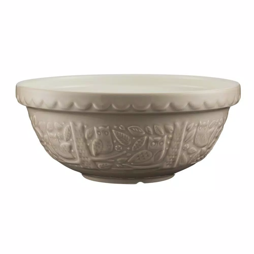 Mason Cash In The Forest 11 in. x 4.75 in. Owl Stone Mixing Bowl