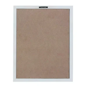 Stonebriar Collection Turquoise Felt Memo Board with White Wash Wooden Frame