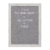 Stonebriar Collection Gray Felt Memo Board with White Wash Wooden Frame
