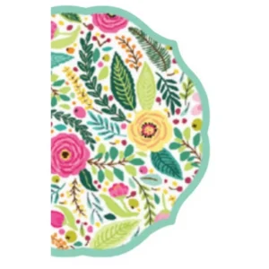 Sugar Plum Party Dessert Plate Spring Blossoms (Set of 16)