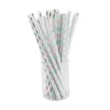 Sugar Plum Party 50-Piece Blue and Pink Assorted Disposable Cocktail Paper Straws