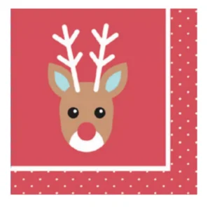 Sugar Plum Party Lunch Napkin Holly Jolly (32-Piece)