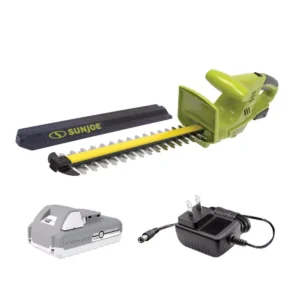Sun Joe 18 in. 24-Volt Cordless Electric Handheld Hedge Trimmer Kit with 2.0 Ah Battery plus Charger