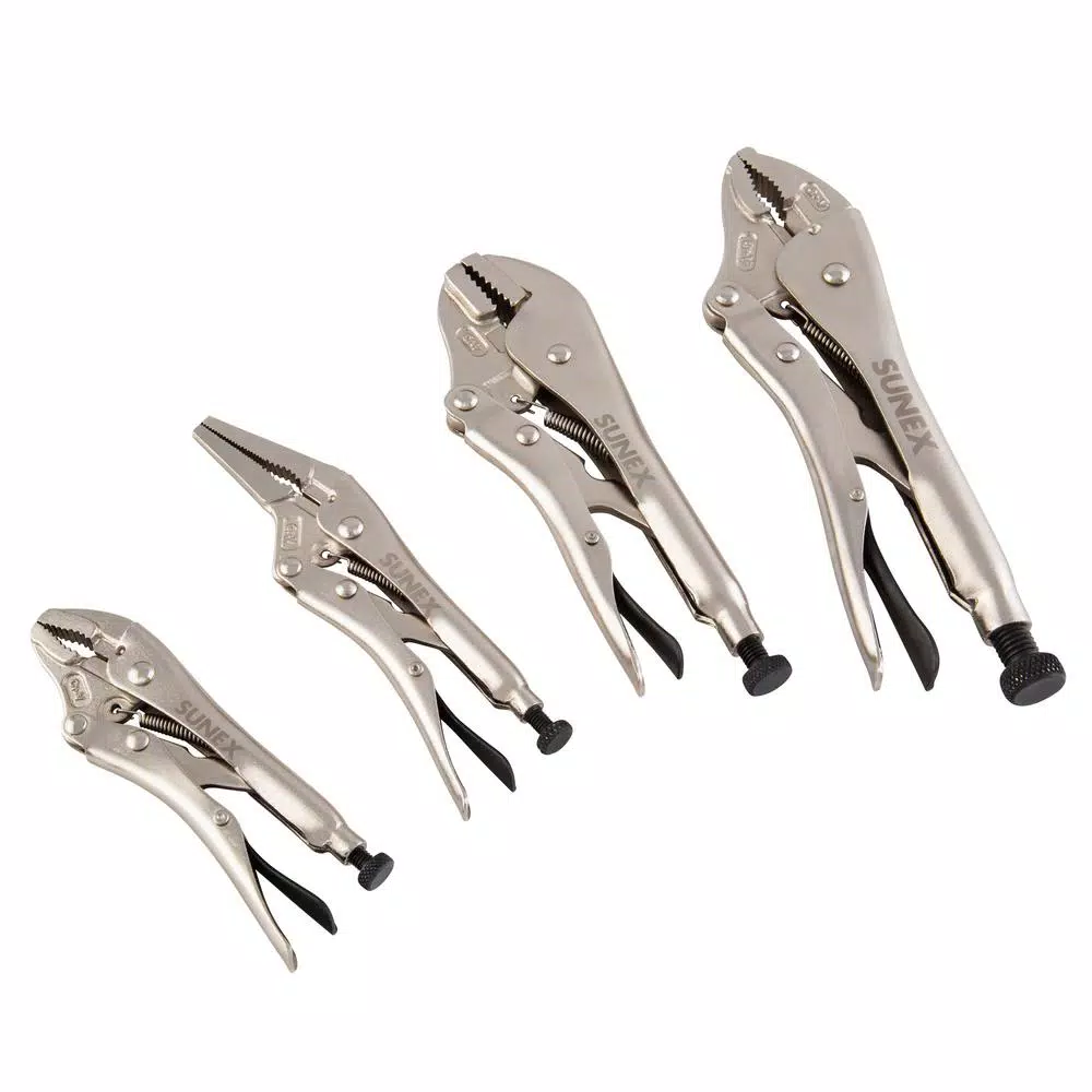 SUNEX TOOLS Locking Pliers Set (4-Piece)