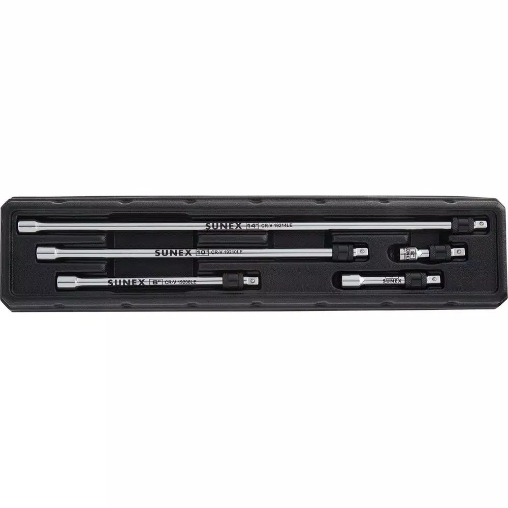 SUNEX TOOLS 1/4 in. Drive Chrome Locking Extension Set (5-Piece)