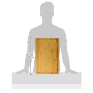 Heim Concept Premium Bamboo Cutting Board and Serving Tray with Drip Groove