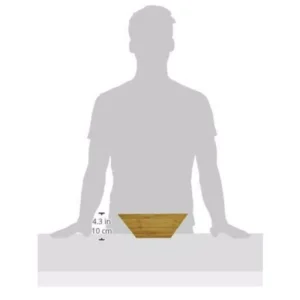 Heim Concept 4-Piece Bamboo Serving Bowl Set with Serving Hands