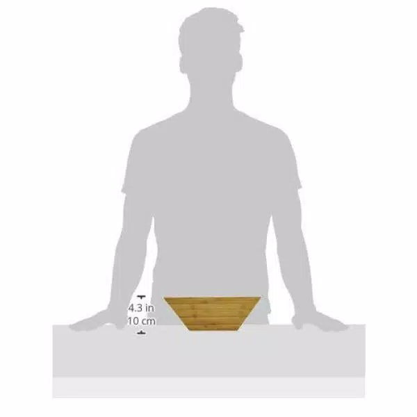Heim Concept 4-Piece Bamboo Serving Bowl Set with Serving Hands