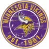Adventure Furniture 24" NFL Minnesota Vikings Round Distressed Sign
