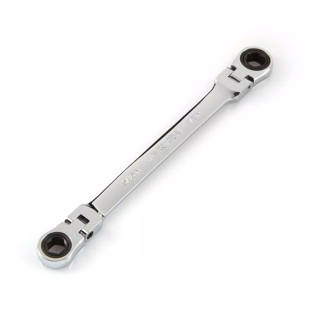 TEKTON 5/16 in. x 3/8 in. Flex-Head Ratcheting Box End Wrench