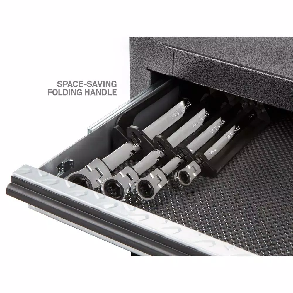 TEKTON 5/16-3/4 in. Extra Long Flex-Head Ratcheting Box End Wrench Set (4-Piece)