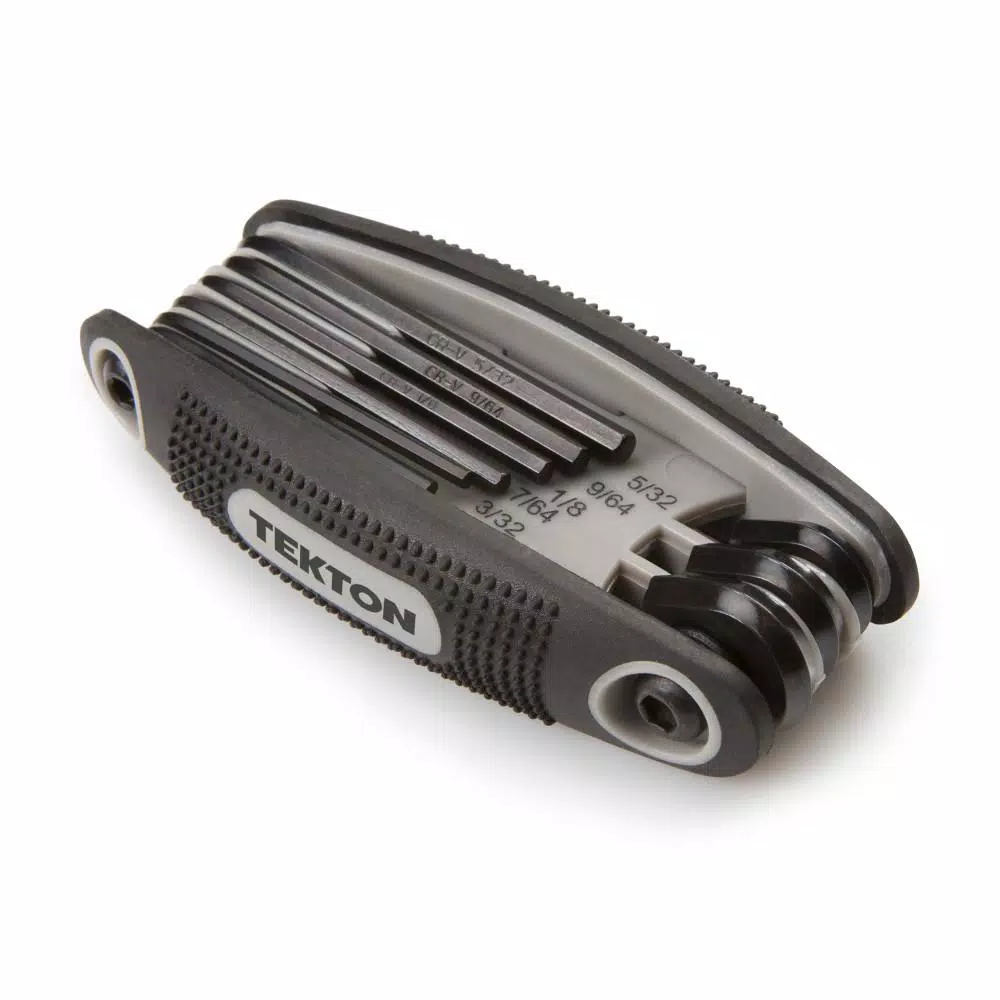 TEKTON 5/64-1/4 in. Folding Hex Key Wrench Set (9-Piece)