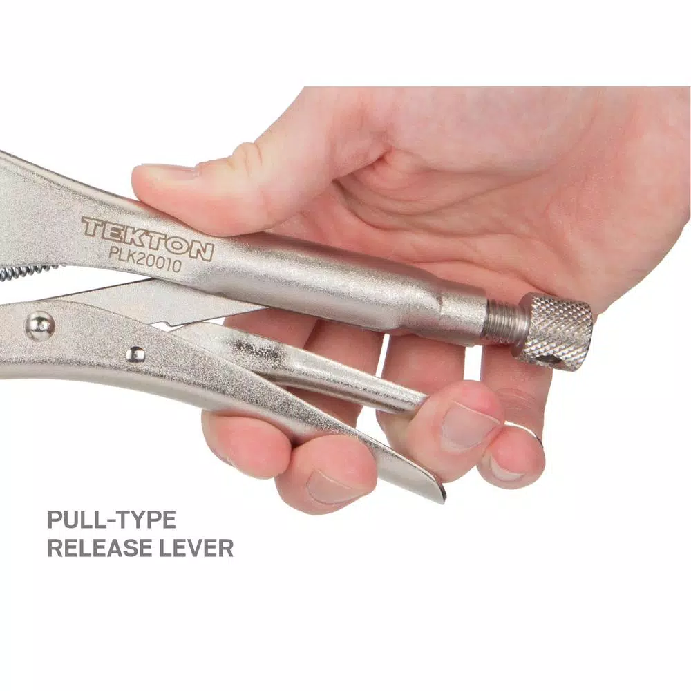 TEKTON 7 in. to 10 in. Indexing Round Jaw Locking Pliers Set (2-Piece)