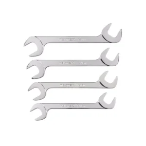 TEKTON 1-1/16 in. to 1-1/4 in. Angle Head Open End Wrench Set (4-Piece)