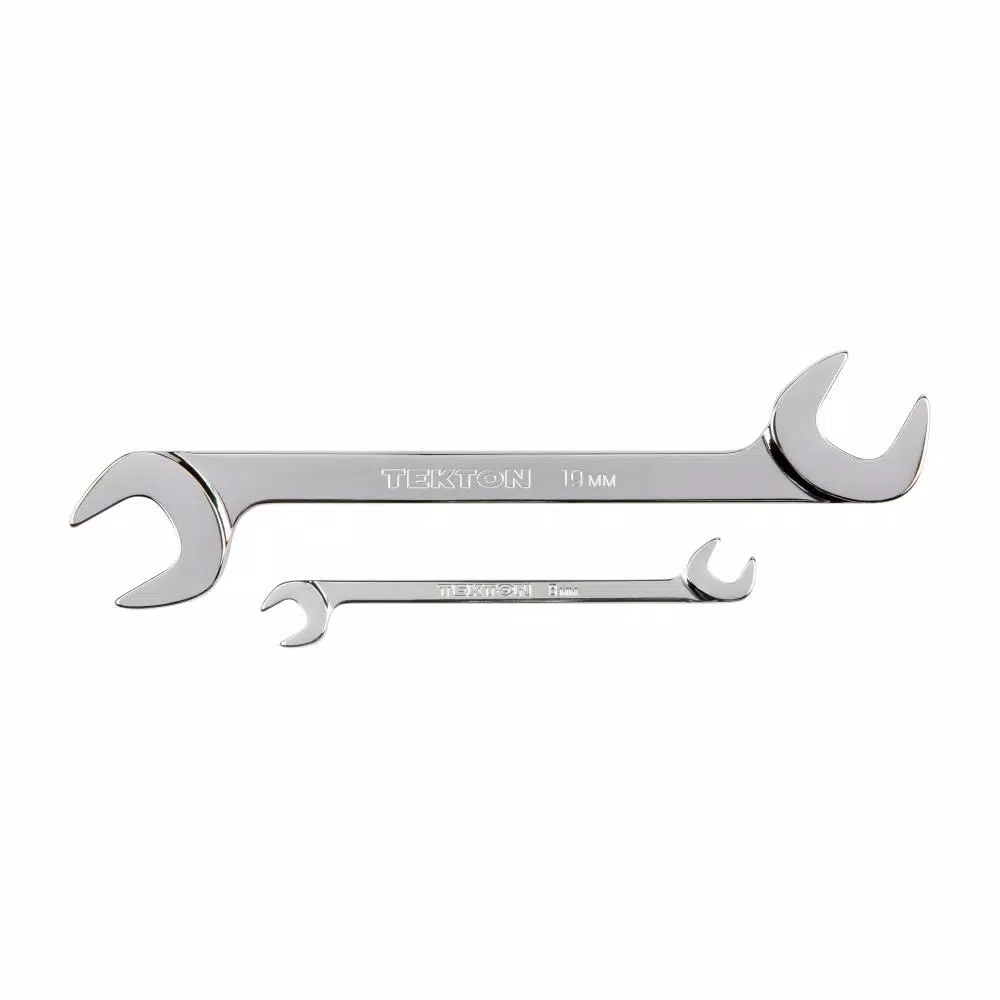 TEKTON 8 mm to 19 mm Angle Head Open End Wrench Set (12-Piece)