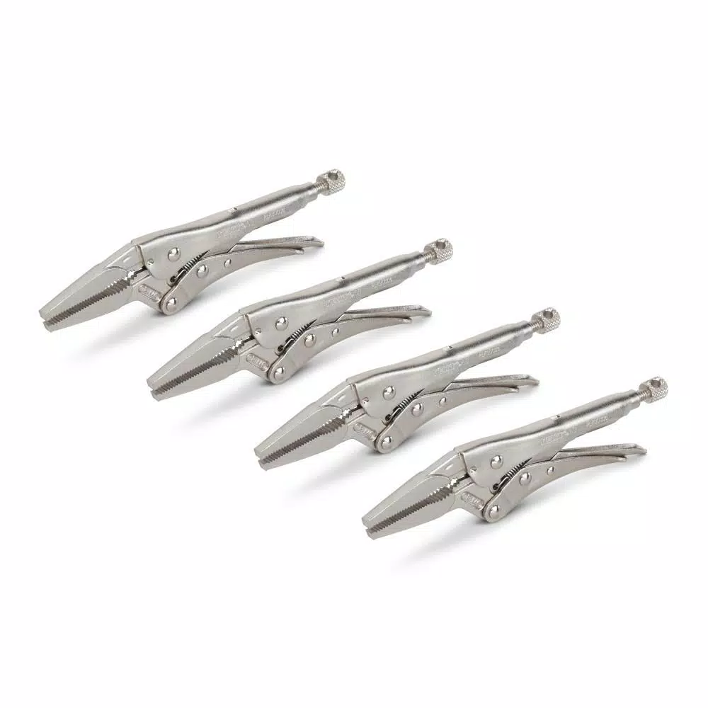 TEKTON 6 in. Long Nose Locking Pliers (4-Pack)