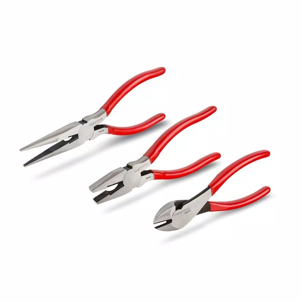 TEKTON Cutting, Lineman's, Long Nose Pliers Set (3-Piece)